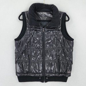 Calvin Klein Vest Women Large Black Puffer Full Zip Performance Quick Dry Casual